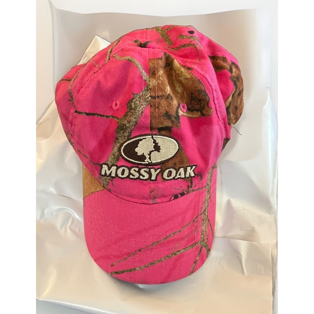 Mossy Oak Pink Camo Baseball Hat Cap Adjustable Strapback Camoflauge